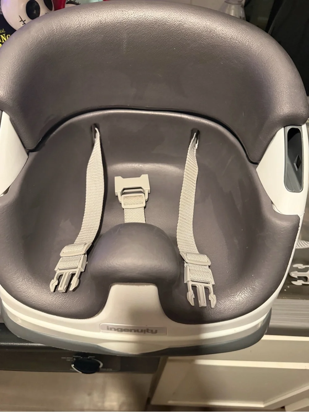 Ingenuity Baby Base 2-in-1 Booster Feeding and Floor Seat with Self-Storing Tray